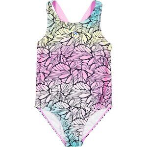 PUMA Swimsuit Girl's Size Large One Piece Crossback Butterfly Summer Beach‎ NEW
